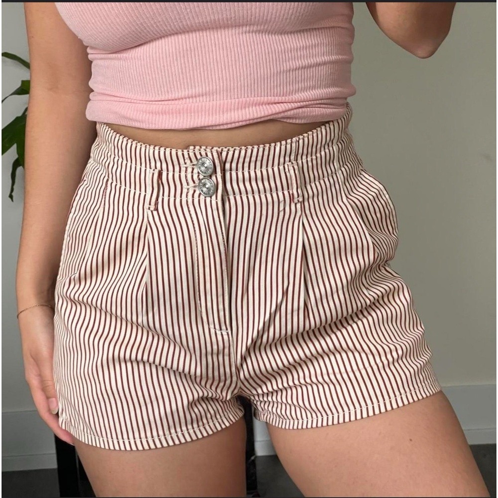 Urban Outfitters‎ BDG Jordi Striped Trouser Shorts Size L Large 6.